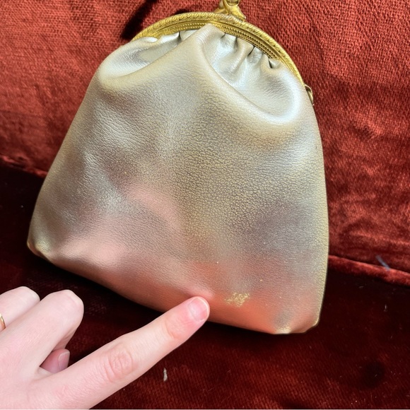 antique walborg silver leather kiss lock bag - Picture 10 of 11